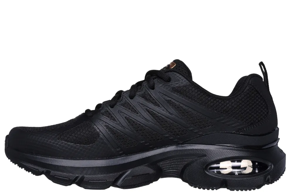 Pantofi sport, barbati, SKECHERS SKECH-AIR VENTURA REVELL 232657-BBK negru, piele ecologica