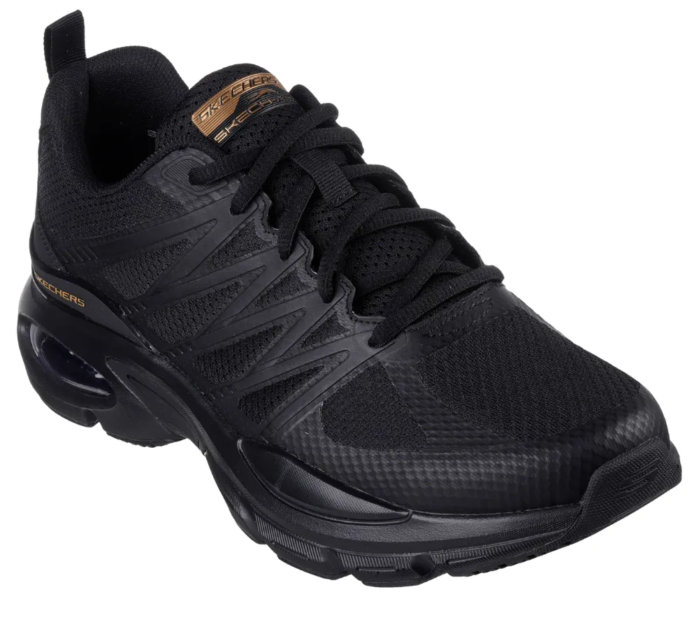 Pantofi sport, barbati, SKECHERS SKECH-AIR VENTURA REVELL 232657-BBK negru, piele ecologica