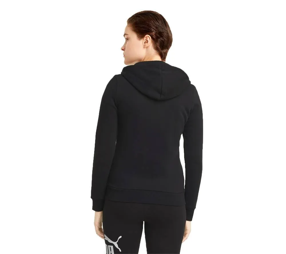 PUMA WOMEN'S SMALL LOGO BLACK HOODED JACKET