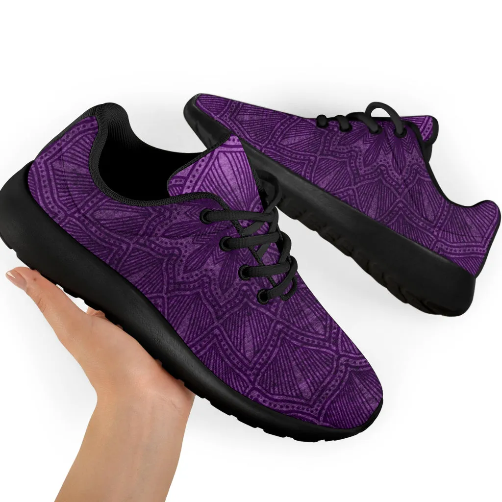 Purple Mandala Sport Sneakers