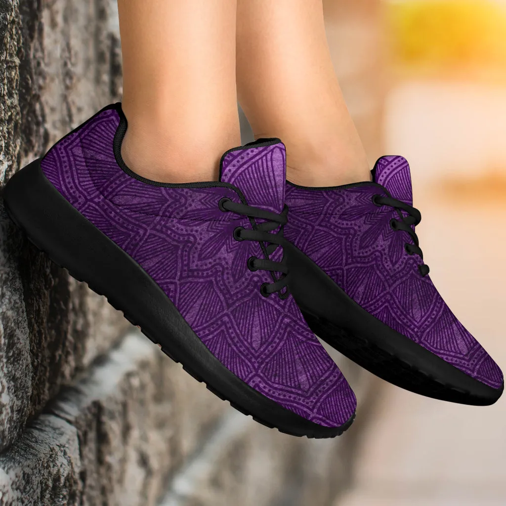 Purple Mandala Sport Sneakers