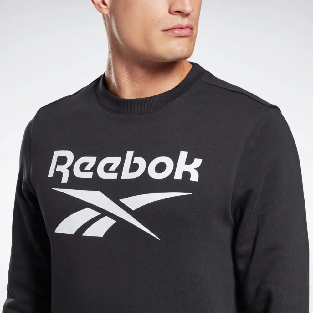 Reebok Apparel Men Reebok Identity Big Logo Crewneck BLACK