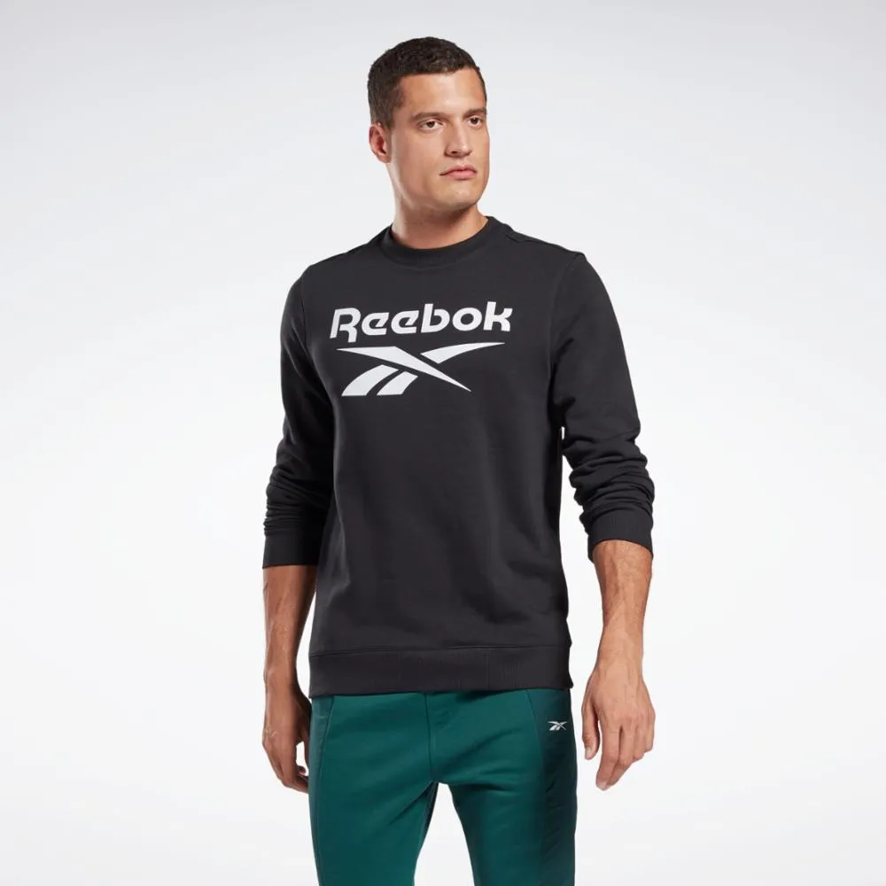 Reebok Apparel Men Reebok Identity Big Logo Crewneck BLACK