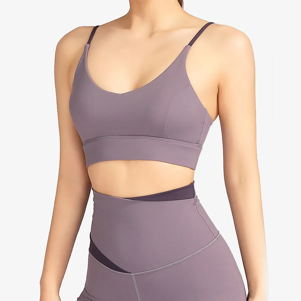 SALE - Deep U Neck Thin Strap Sport Bra