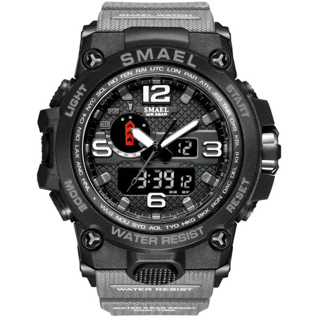 SMAEL New Men's 50M Waterproof Dual Display Quartz Sport Watch