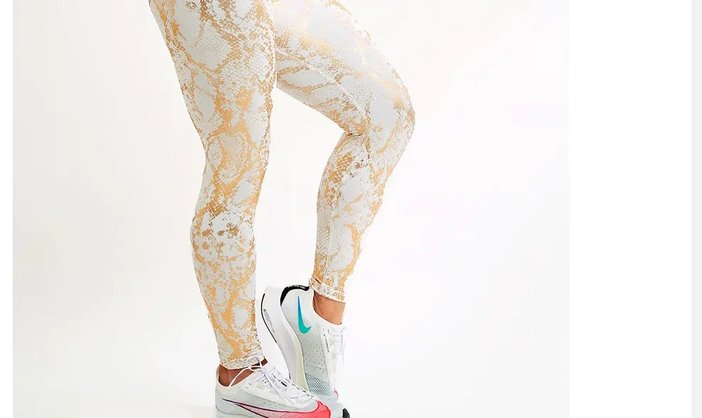 Snake Print Tight Yoga Leggings High Waist Pant For Women Elastic Leggings