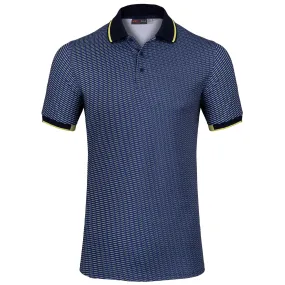 Spot Printed Polo Atlanta Blue/Blue Fog - SS24