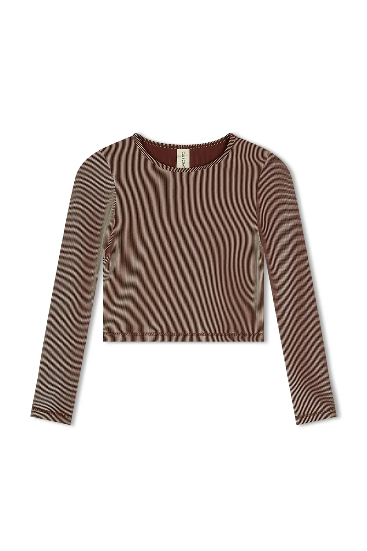 Stripe Rib Top - Chocolate