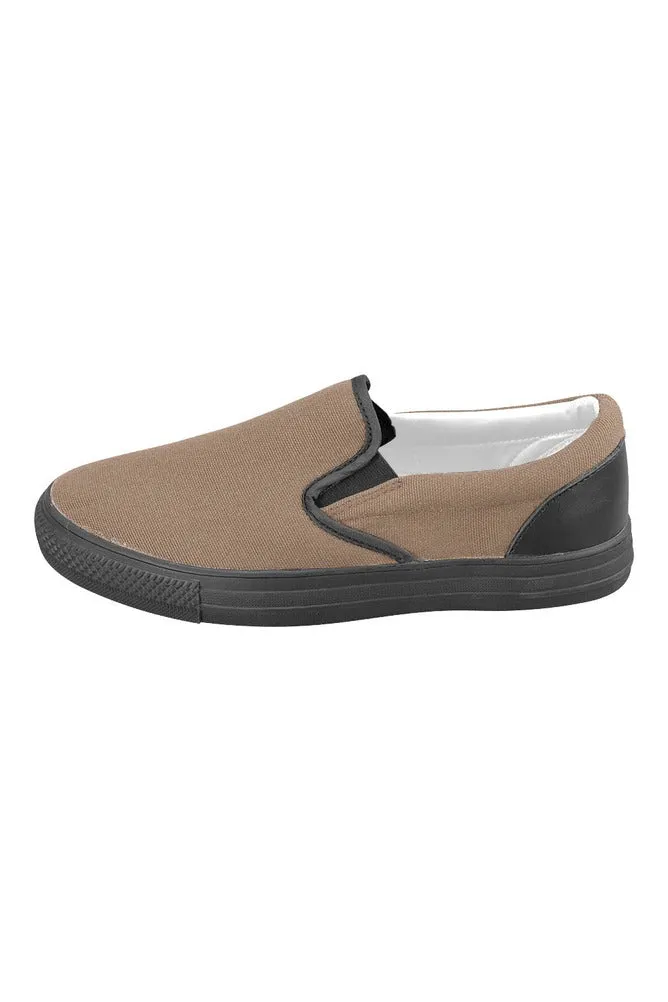 Toffee Men's Slip-on Canvas Shoes (Model 019)