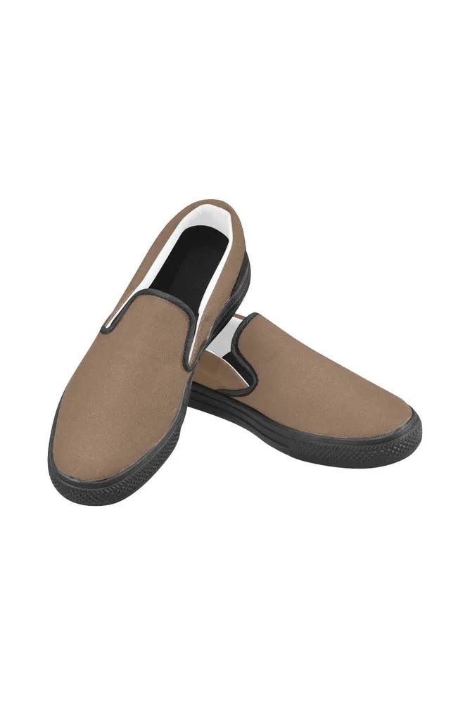 Toffee Men's Slip-on Canvas Shoes (Model 019)