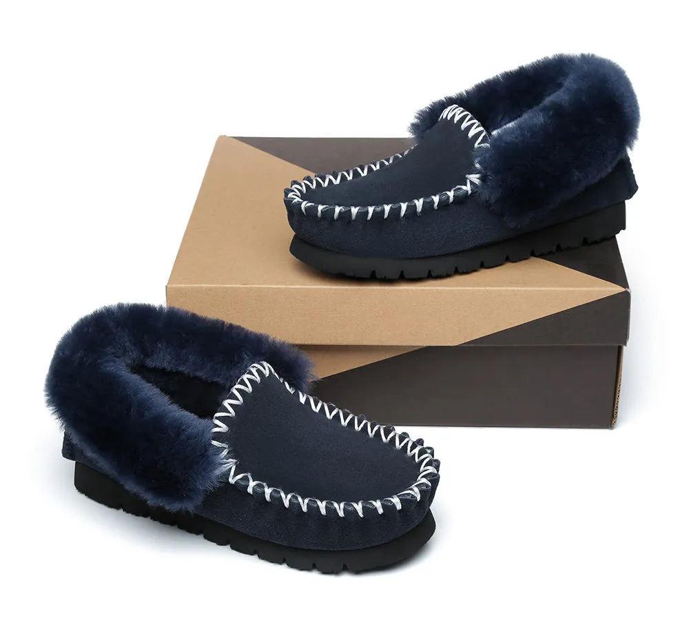 UGG AUSTRALIAN SHEPHERD Ankle Sheepskin Slippers Mens Popo Moccasins Big Size