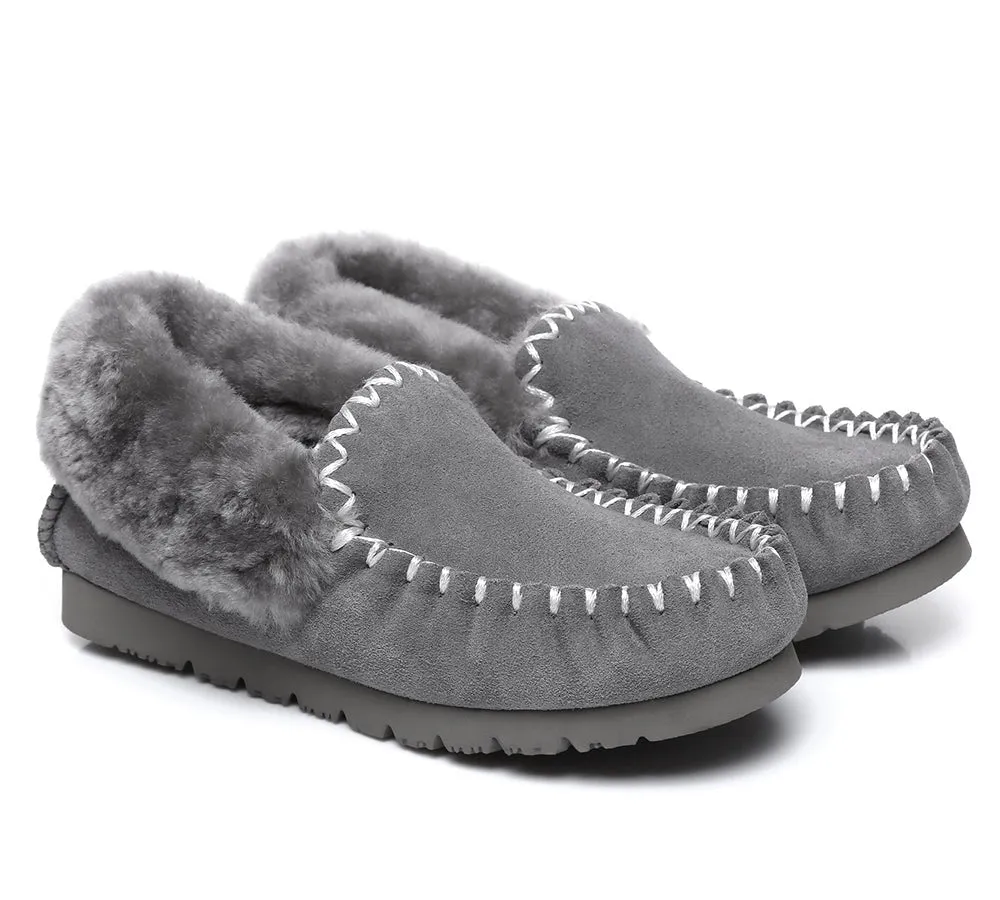 UGG AUSTRALIAN SHEPHERD Ankle Sheepskin Slippers Mens Popo Moccasins Big Size