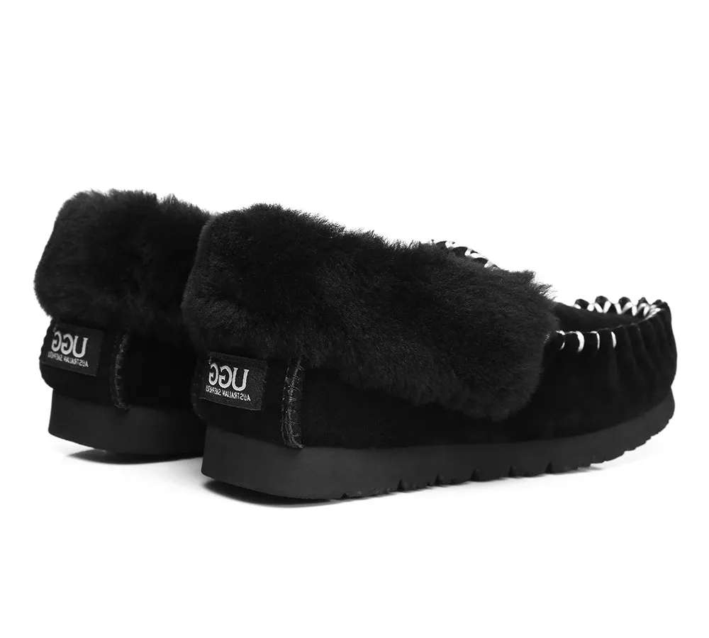 UGG AUSTRALIAN SHEPHERD Ankle Sheepskin Slippers Mens Popo Moccasins Big Size