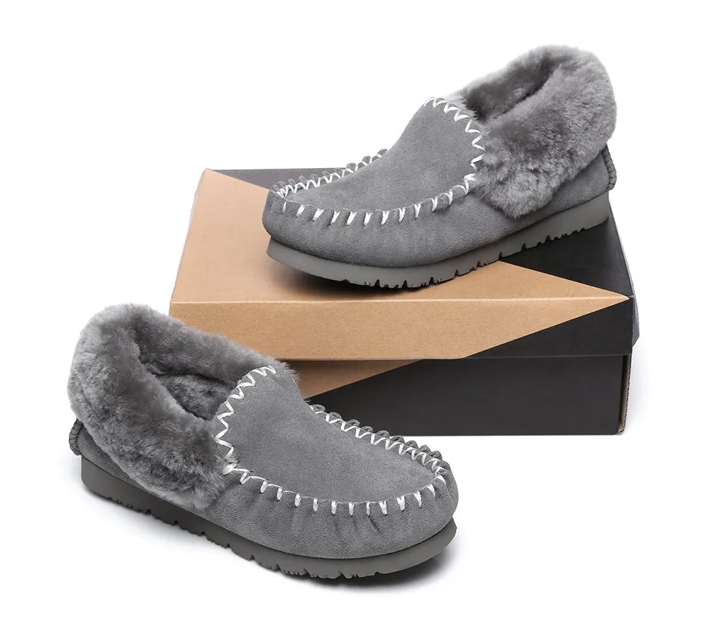 UGG AUSTRALIAN SHEPHERD Ankle Sheepskin Slippers Mens Popo Moccasins Big Size