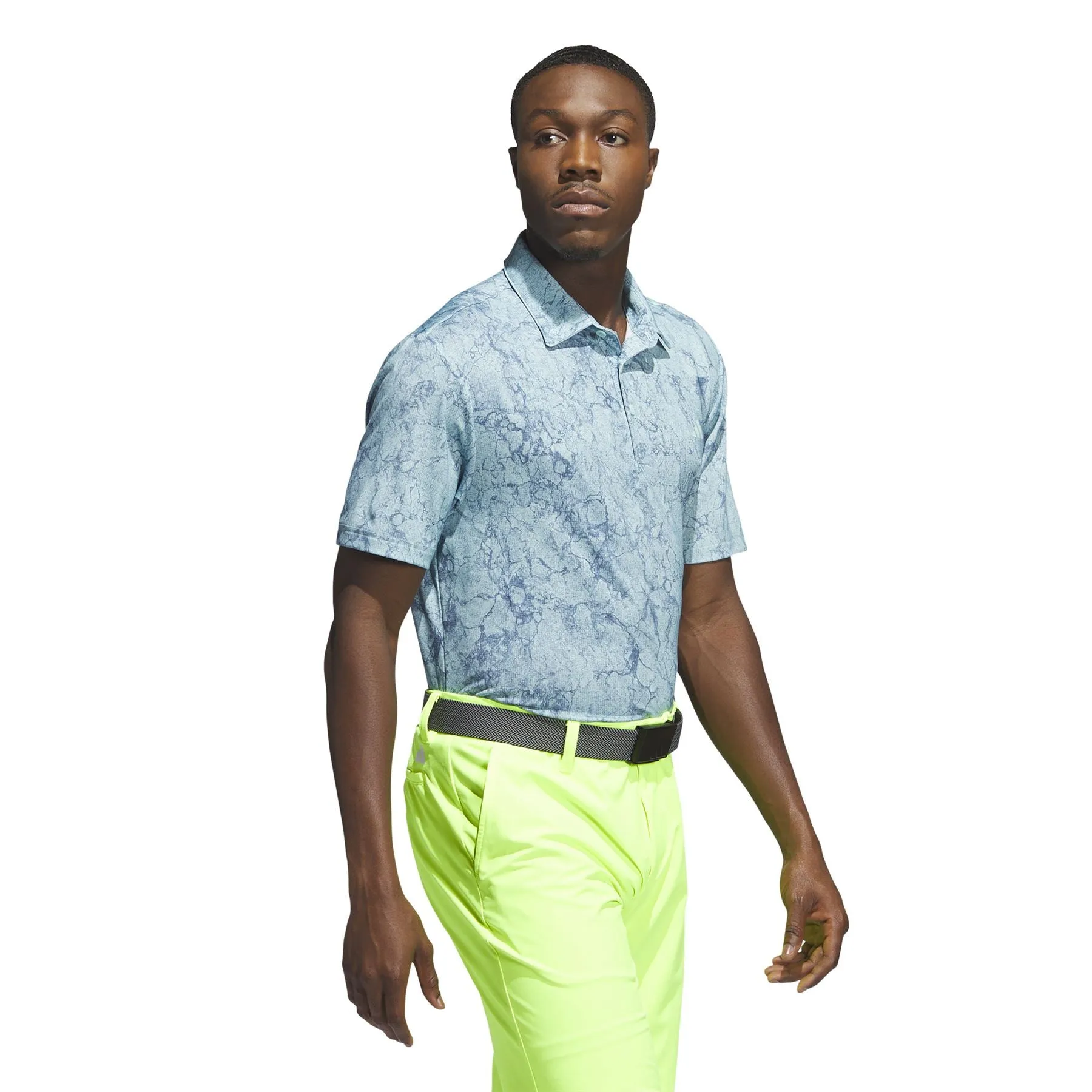 Ultimate365 Sun Energy Printed Polo Semi Flash Aqua - W23