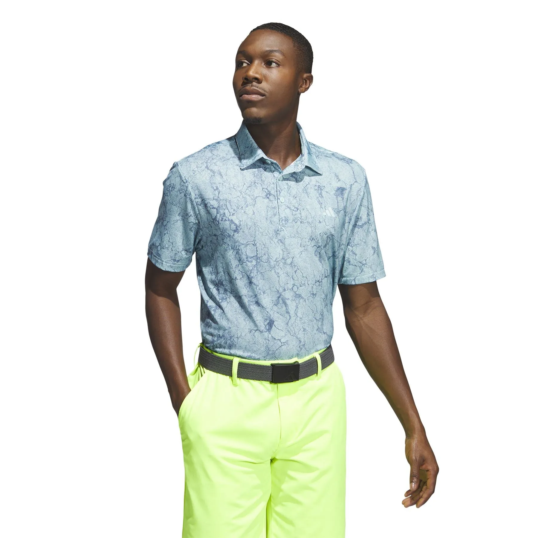 Ultimate365 Sun Energy Printed Polo Semi Flash Aqua - W23