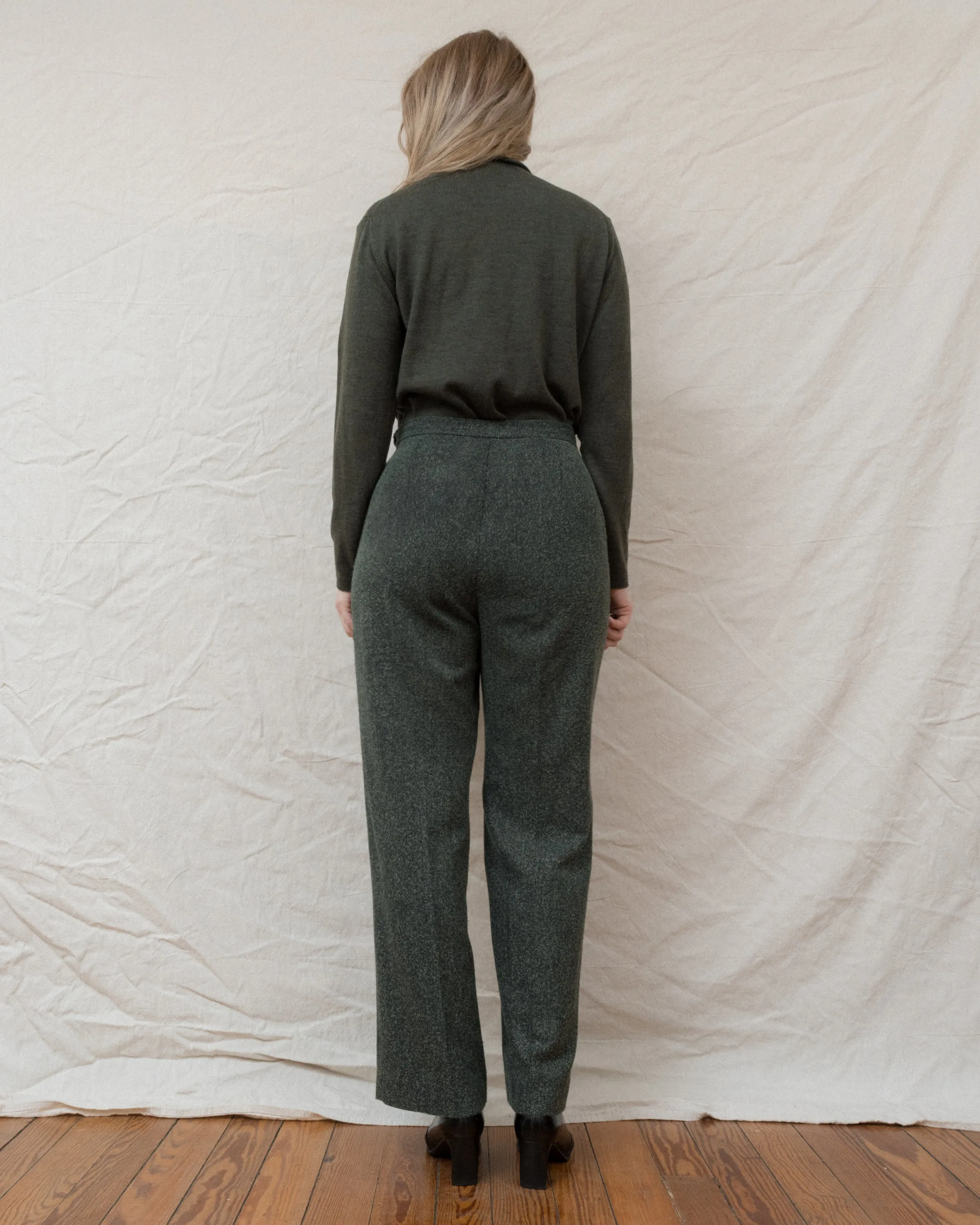 Vintage Olive Tweed Pants (M/L)