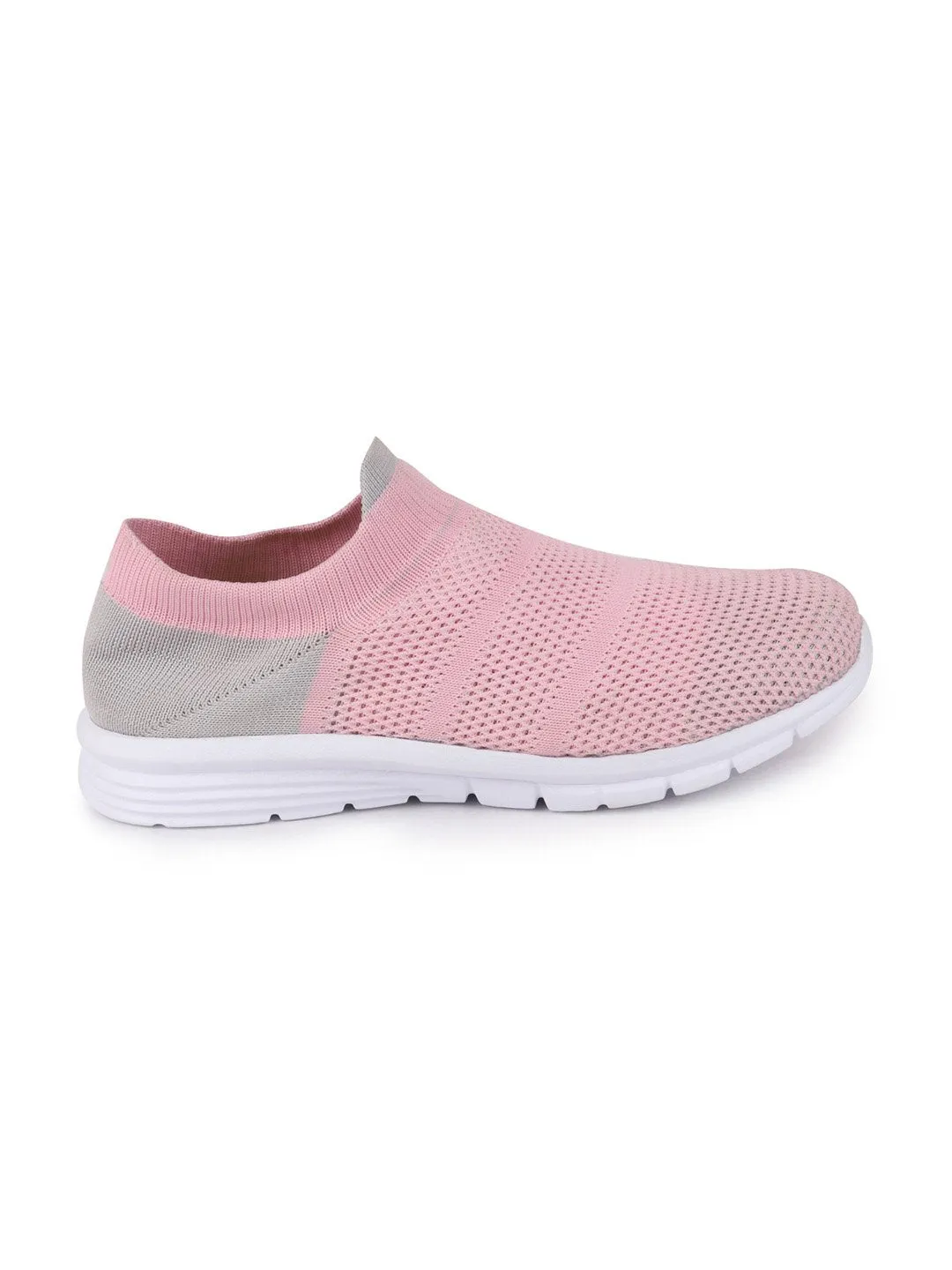 Women Pink Sports Slip-On Walking Shoes