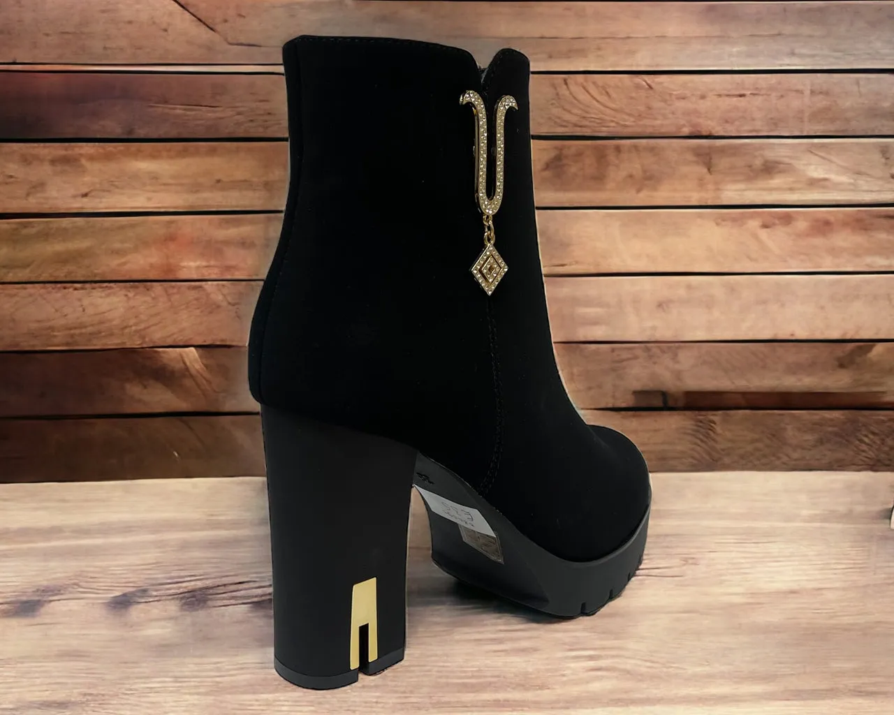 Women's Block High Heels Zip Ankle Boots