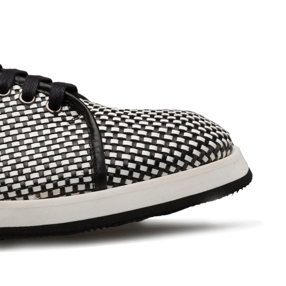 Woven Leather Sport Derby