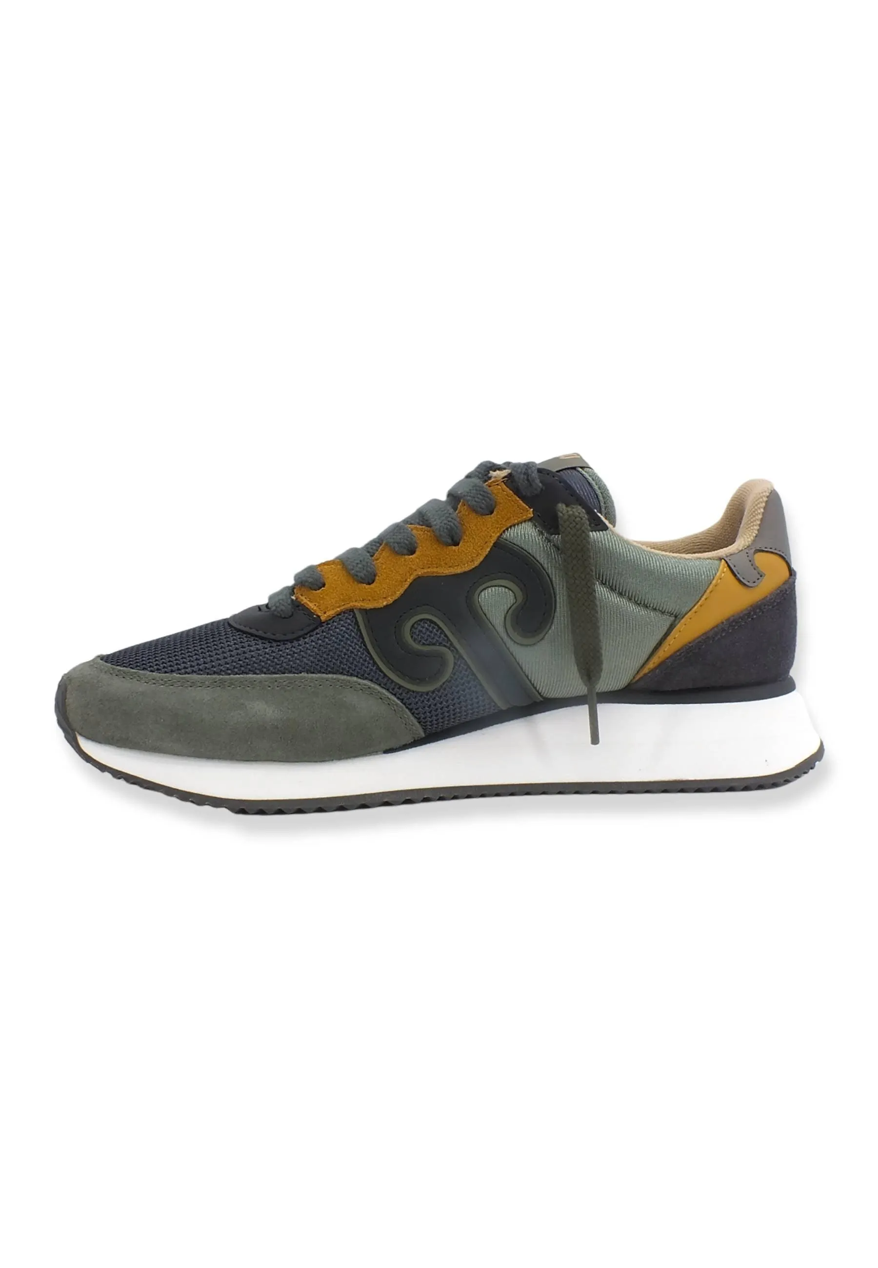 WUSHU Master Sport Sneaker Uomo M.Green Denim Scuro Senape MS173