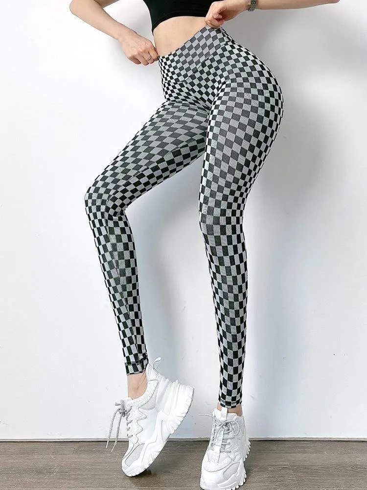 Yoga Pants Women Leggings Fitness High Waist Fashion Print Length Pants Sports Hip Push UP Tights Running Gym Clothing 2021