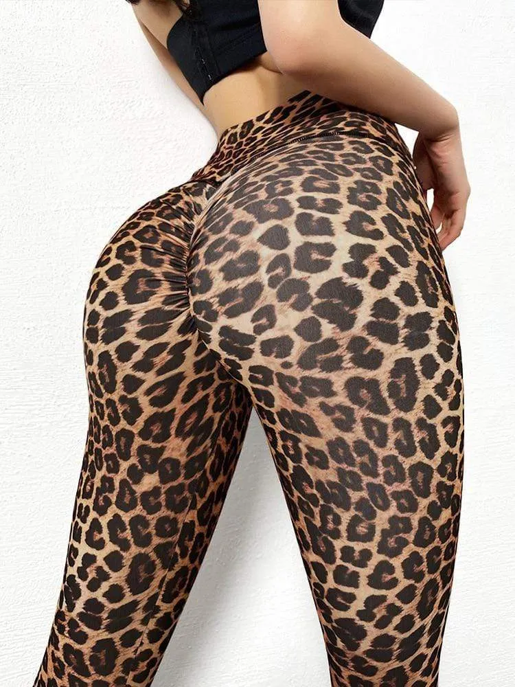 Yoga Pants Women Leggings Fitness High Waist Fashion Print Length Pants Sports Hip Push UP Tights Running Gym Clothing 2021